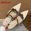 Fashion Fashion Butterfly-Knot Ladies Flats Slippers Sandals Shoes Summer Beach Female Slides Slippers Flats Shoes For Women Mules