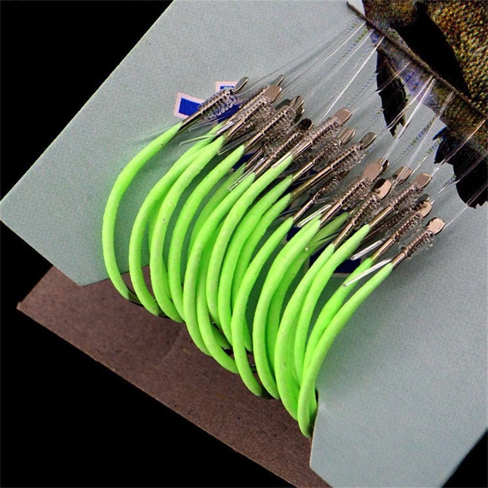 with Fishing Line Glow Hook High Carbon Steel Fishing Hook with Line  Fresh&Saltwater