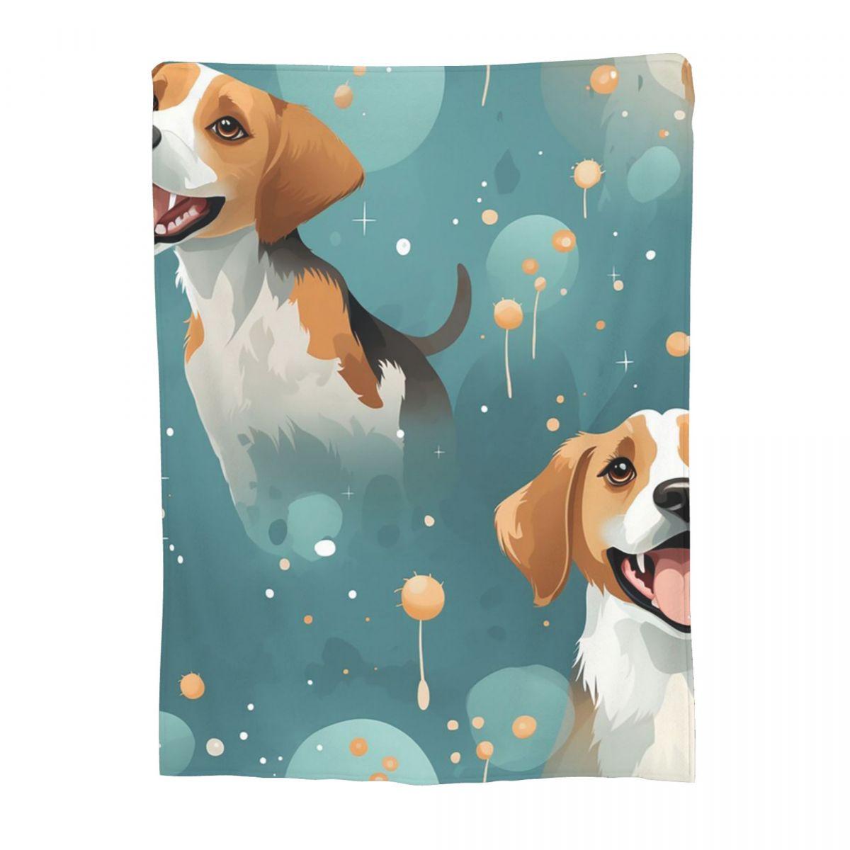 A Beagle Dog With Sparks Embodies Energetic Canine Playfulness Blankets Flannel Sofa Throw Blanket Breathable Throws Bedspread 30x40in