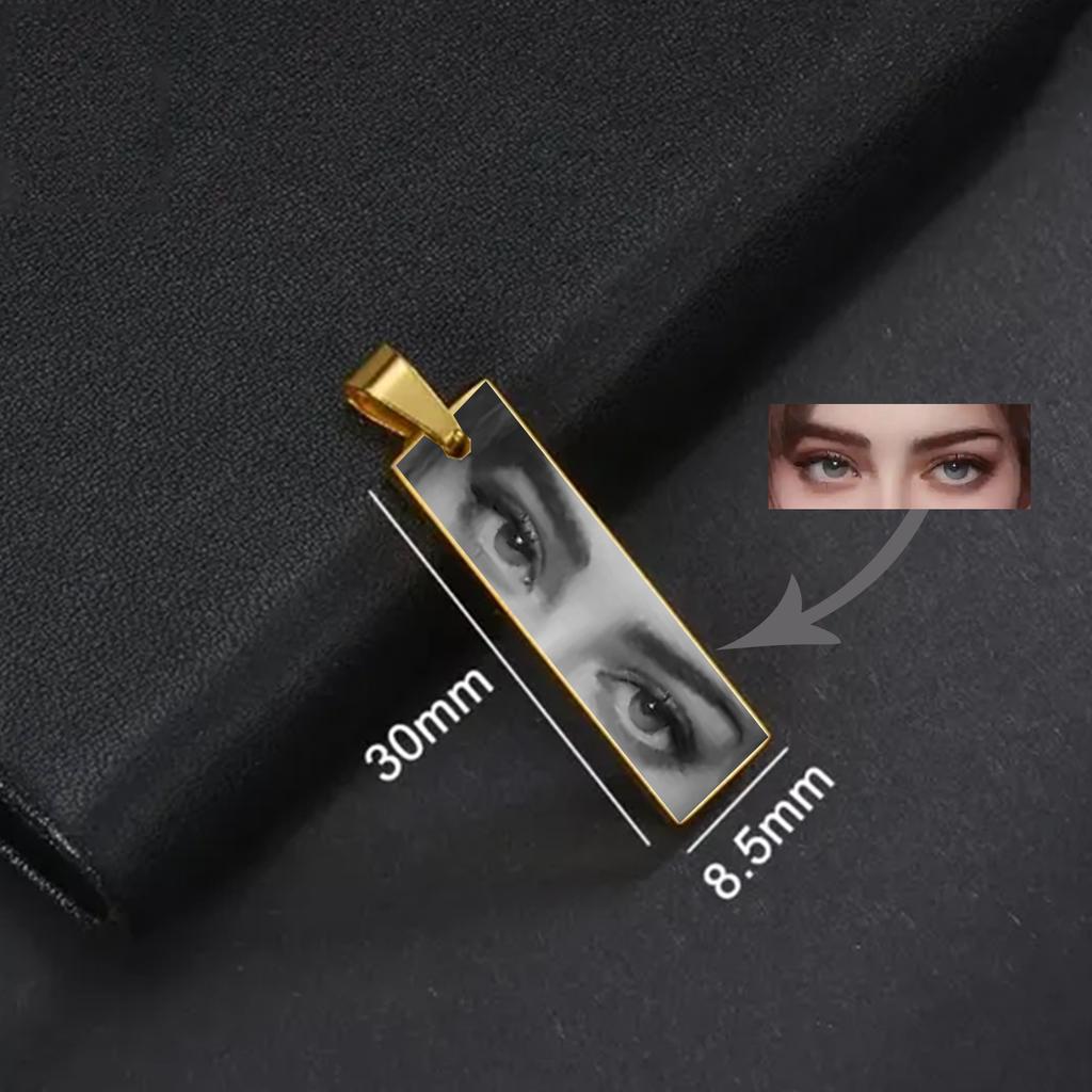Lemegeton Custom Eye Neckalce Single Sided Photo Pendant Colorful Memorial Personalized Jewelry Women Men Picture DIY Trend Gift