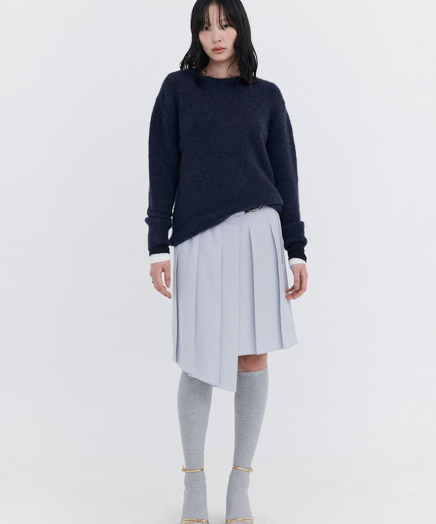 WNDERKAMMER Alpaca Boucle Knit Pullover_Navy