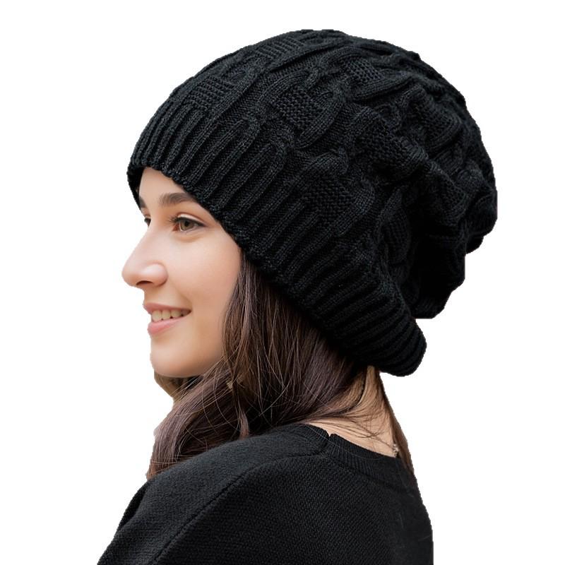 Women's Warm Knitted Beanie: Versatile, Ear Protection, Pullover, Stackable - Perfect for Autumn, Winter, and Postpartum Wear