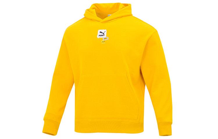 PUMA Sweatshirts Men s Yellow Hooded Moderate Regular 536061-85 S