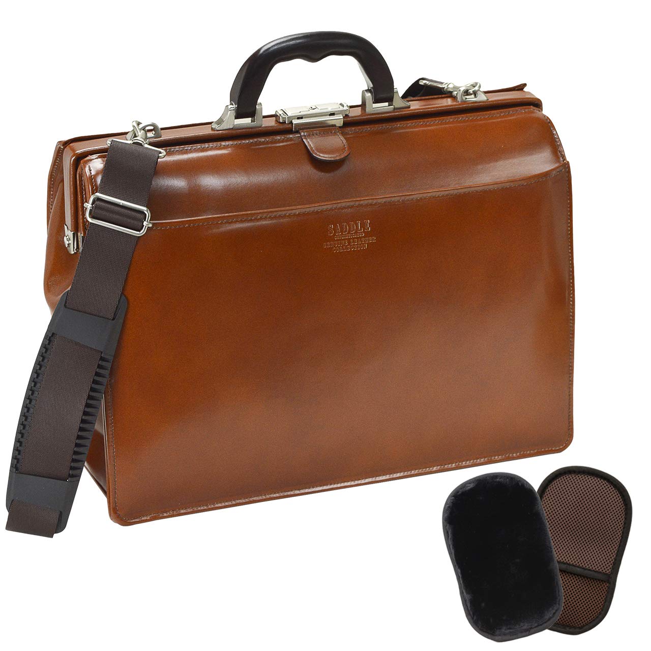 

Toyooka Made in Business Dalles Genuine Frame A4 Size Original Sheepskin Glove [Hirano Bags] Craftsman s Skill, Japan, Bag, Bag, Leather, Men s, коричневий