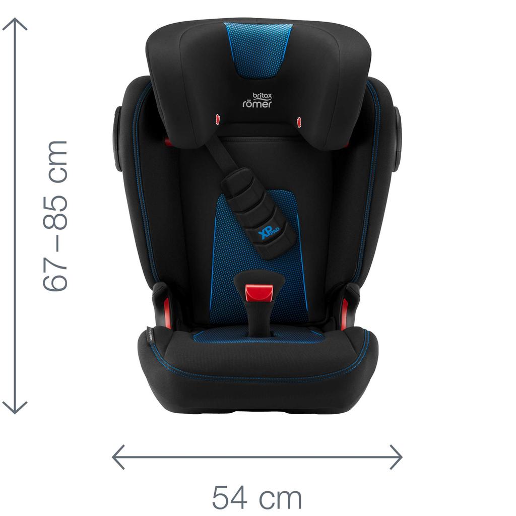 Britaxromer Kompatibel mit ISOFIX und Sicherheitsgurtfixierung KIDFIX III S Cool Flow Blue Ab 4 Jahren BRX33071 (mit Garantie)