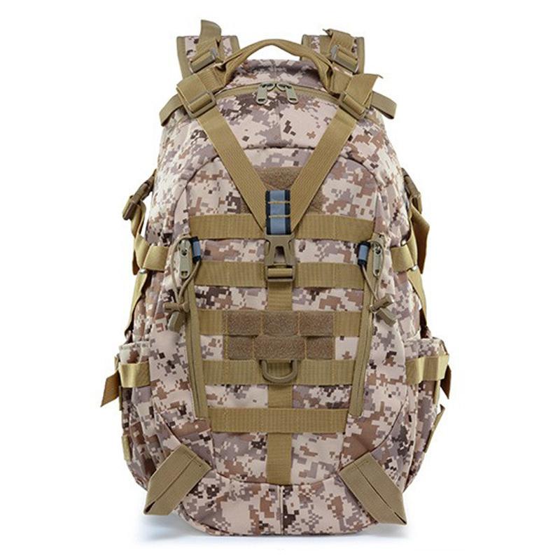40L Tactical Backpack for Men Camping Hiking Backpacks Reflective Outdoor Travel Bags Survival Molle Climbing Rucksack Bag