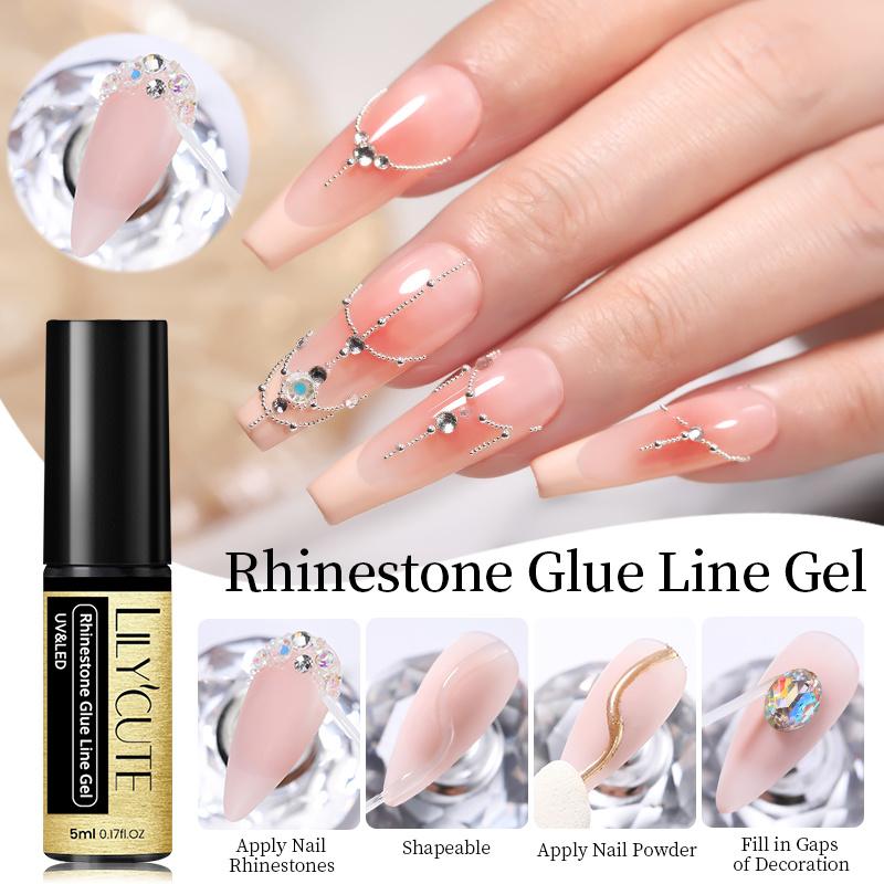 

LILYCUTE 5 мл клейкий гель для украшения ногтей, прозрачный 3D-арт, формируемый гель-клей для DIY, хромированный металлический эффект, дизайн ногтей, маникюр «сделай сам»