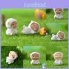 Adorable Resin Sheep Figurine Cute Garden Diy Decoration Cartoon Style
