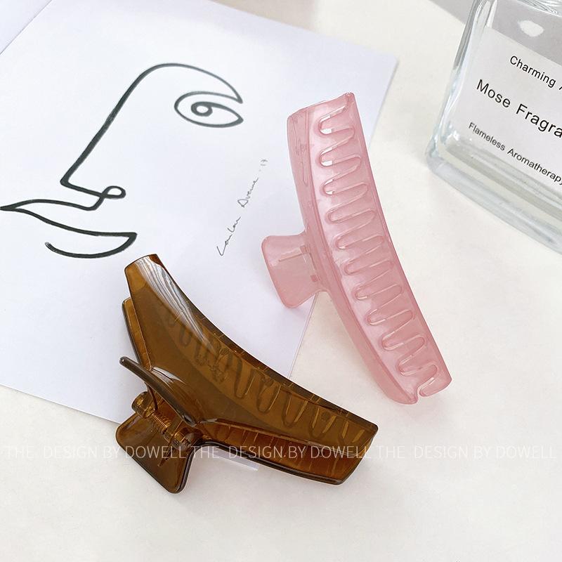 Size Chic Large Jelly Texture Shark Hair Clutch For Women Perfect For Hair Thick