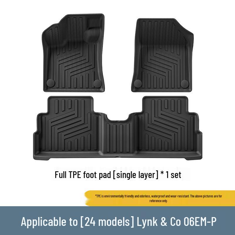 Custom TPE Car Mats for Lynk & Co 06em-p: Covers 24 Models with Trunk & Backrest Mats