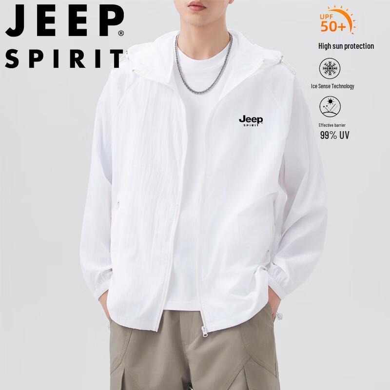 JEEP SPIRIT Men's Lightweight Sun Protection Hooded Jacket