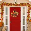 Thanksgiving Holzschild, Truthahn und Kürbis Willkommen Wandbehang Dekoration mit "Dankbar sein", Rustikale Farmhaus Herbst Ernte Dekoration für Haustür