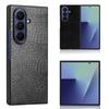 For Samsung Galaxy Z Fold7 5G Case Crocodile Texture Leather Coated Hard PC Phone Cover