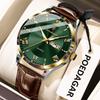 POEDAGAR Business Brand Men Clock Waterproof Luminous Date Week Fashion Man Wristwatch Leather Luxury Men's Quartz Watches Reloj
