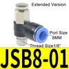 JSB4/6/8/10/12 Pneumatic Button Valve Quick Plug Pressure Relief Connector Normally Closed Manual Press Type Quick Exhaust Valve