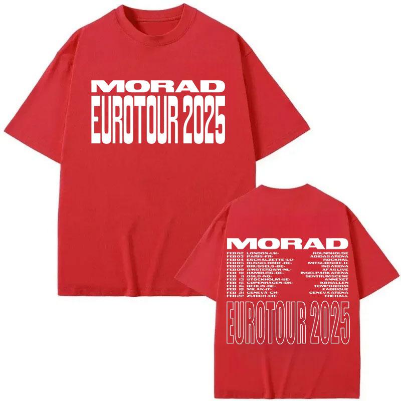 

Rapper Morad Tour 2025 Double Sided Print T Shirts Men Women Fashion Hip Hop Short Sleeve Tshirt Summer Casual Cotton Tshirts S