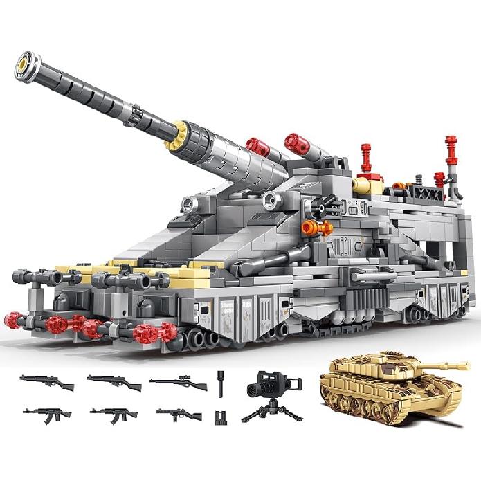 WW2 Panther Medium Tank & RSO Tractor Vehicle Building Blocks, Compatible with Lego Military Set, Great Army Gift for Kids and Teens Over 8 Years Old