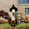 1 Set Halloween Porch Goose Outfits with Witch Hat Skirt Halloween Goose Costume Kit for Yard Decor Outdoor Terrace Fall Festiva