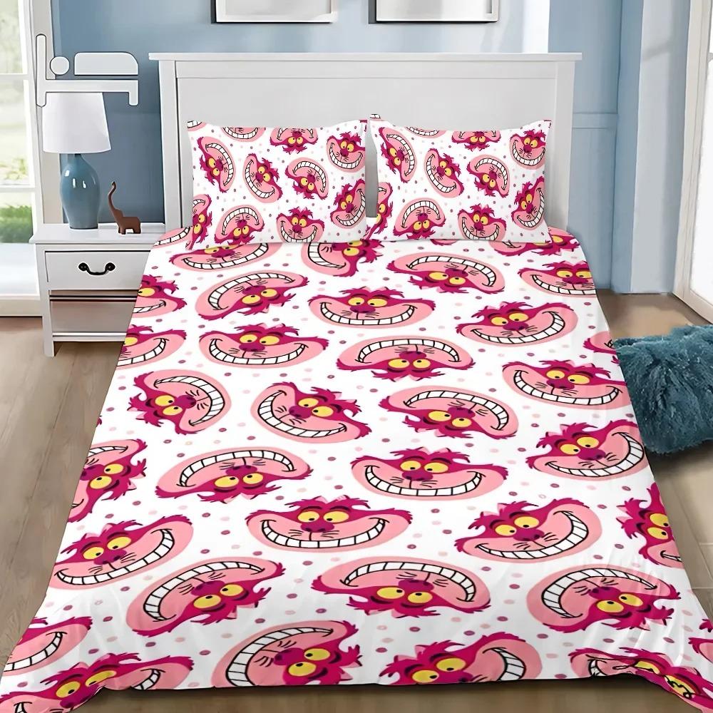 Cartoon Alice In Wonderland Duvet Cover Pillowcase Alice Princess Bedding Set Adult Boy Girl Bedroom Decoration Children Gift