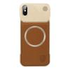 KEYSION Luxury Magnetic PU Leather Aromatherapy Phone Case for iPhone X XS Max Wireless Charging Borderless Back Cover
