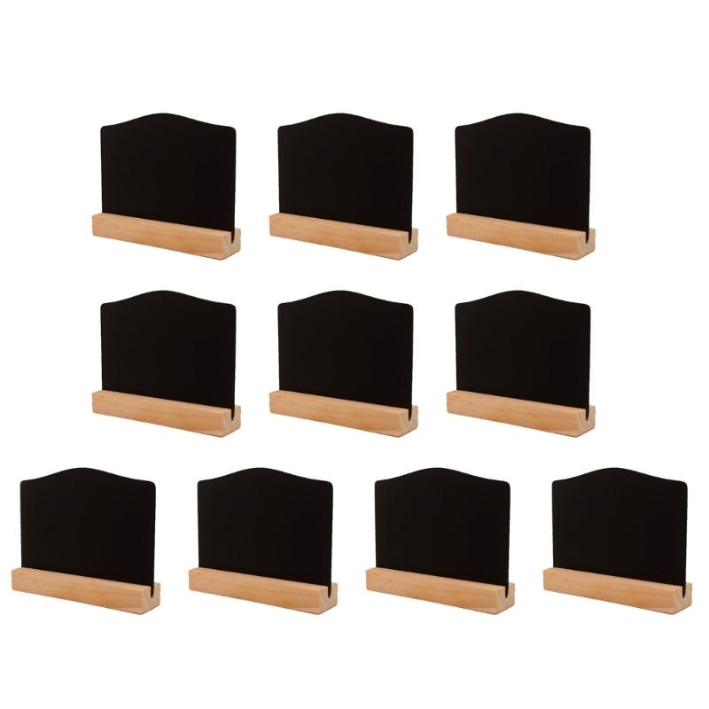 10Pcs Small Chalkboards with Wood Stand Double Sided Message Board Sign Table Number Food Sign for Wedding Party