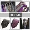 CHROME CRANE Paisley Solid Necktie for Men (NR008, Black) - Suitable for Suits, Business, and Casual Wear.