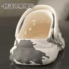 Slippers female hole wear couple student bag head shoes cartoon print shoes feeling INS bottom beach shoes female cute