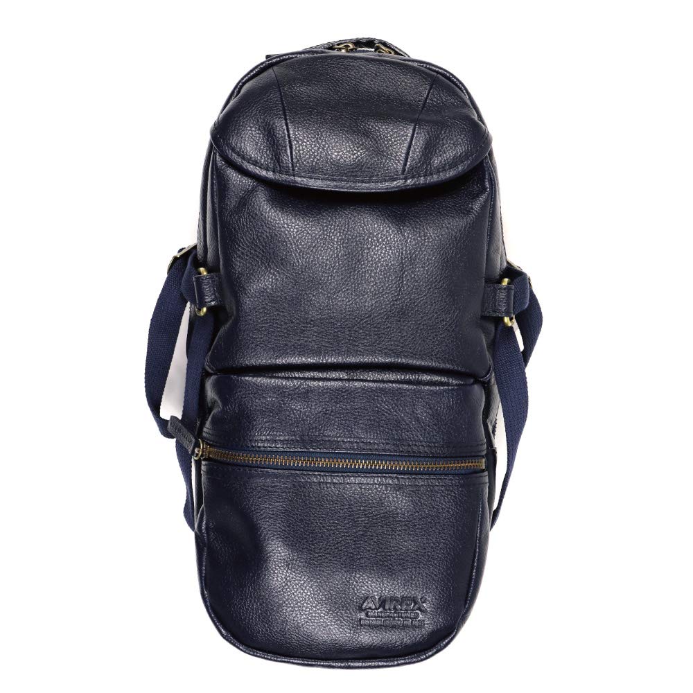 

AVIREX Bult Series Leather One Shoulder Bag Body Bag F AVX5611 (Avirex) Men s Women s 60_Navy