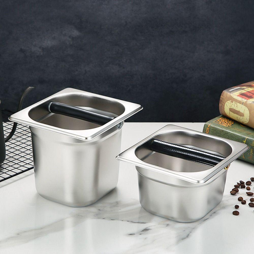 Steel Coffee Residue Bucket Coffee Appliance Powder Slag Drum Slag Tank Slag Drum Coffee Knock Box