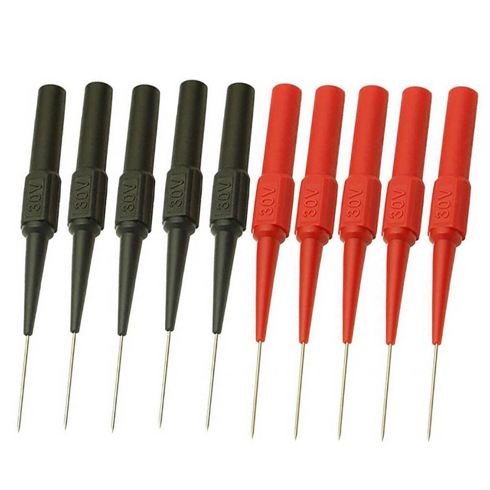 10-20pc 30V Car Tip Probes Diagnostic Tools Auto 0.7MM Multimeter Test Leads Extention Back Piercing Needle Tip Mechanical Tools