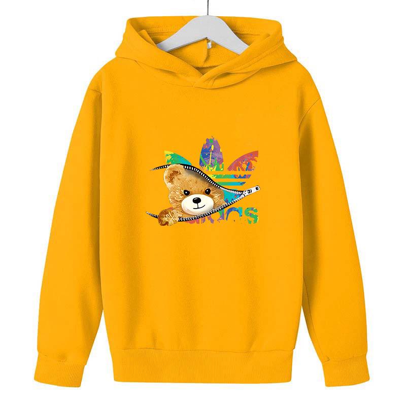 Unisex Autumn Plus Velvet Printed Hoodie - Casual Versatile Outerwear for Men, Women, and Children