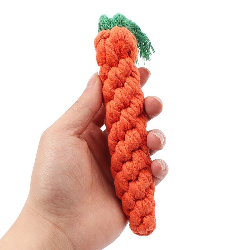 Dog Knot Toys, Pet Supplies Shaped Pet Cotton Rope Woven Carrot Dog Toys