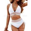 New swimsuit women's split sexy bikini high waist belly cover neck tight explosion