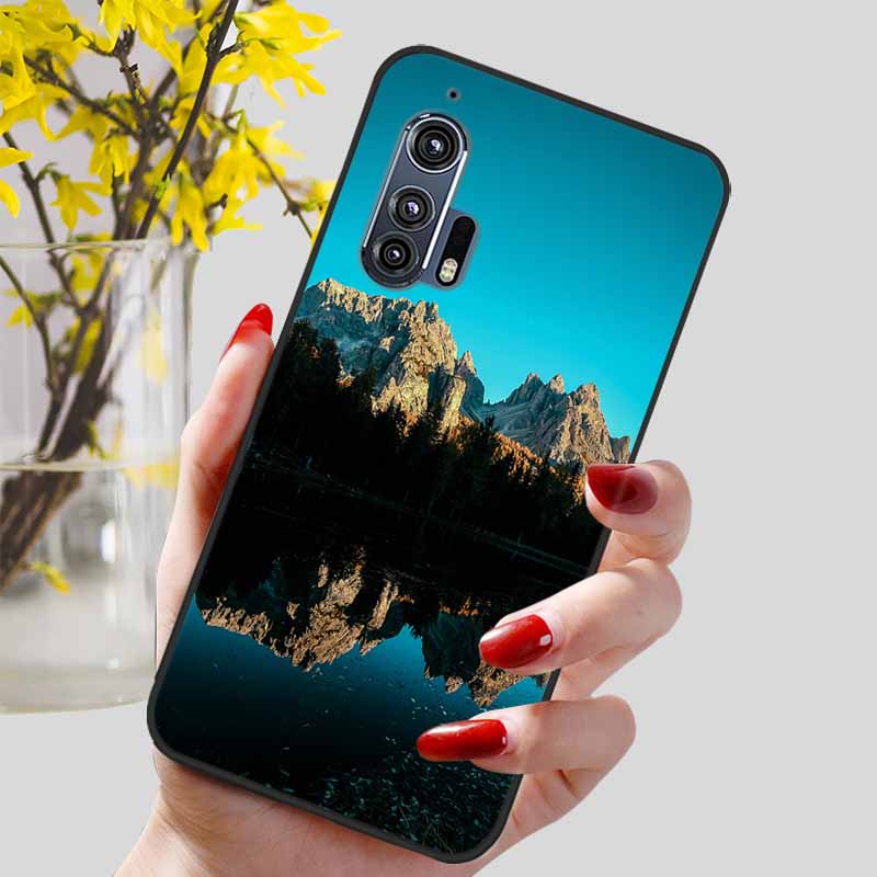 For Moto Edge Plus 2020 Case 6.7'' Flowers Soft TPU Beautiful Phone Cases for Motorola Edge+ 2020 Protect Silicon Bumper Cover