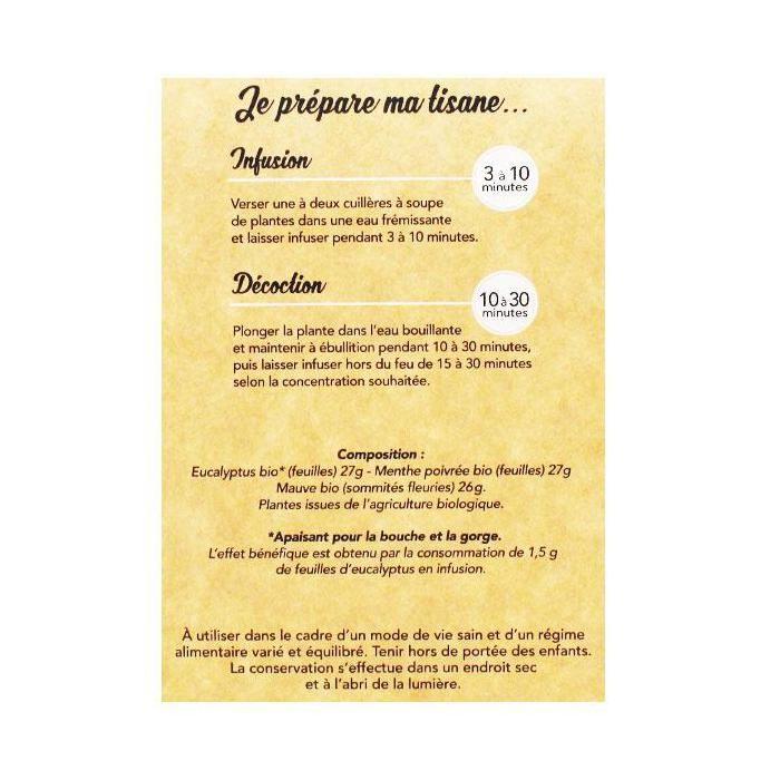 Nat &amp; Form Tisane Voies Respiratoires Bio 80g