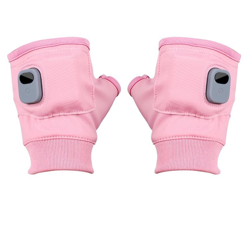 

Перезаряжаемые умные перчатки с подогревом 2000 мАч Длительное время работы в режиме ожидания Ветрозащитные митенки без пальцев Свободные руки Зимние теплые Тип-C Три уровня регулировки A pair розовый