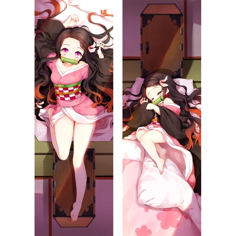 7size Demon Slayer Kamado Nezuko Anime Character Printed Dakimakura Pillowcase Hug Body Sexy Pillowcase OTAKU Waifu Pillow Cover