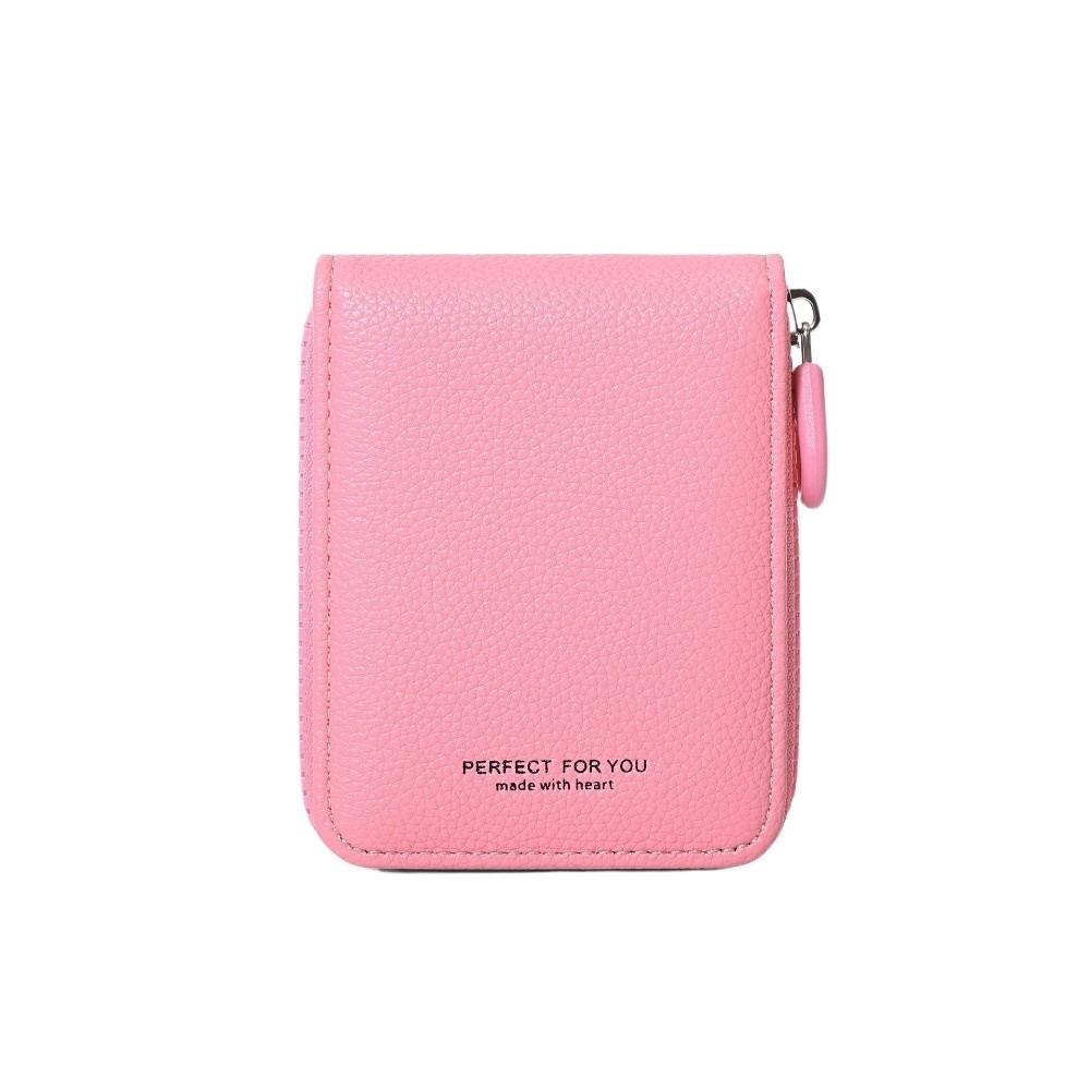 Short Clutch PU Leather Card Holder Zipper Coin Purse Retro Women Short Wallet Card Storage Bag