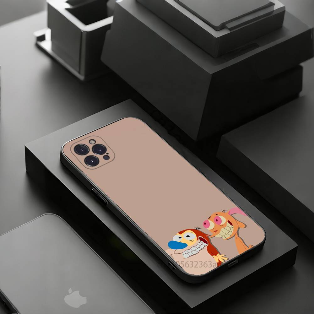 

Anime Ren and S-stimpy Phone Cases For iPhone 17 16 15 14 13 12 11 Pro Max Plus Luxury Camera Protection Plastic iPhone16promax