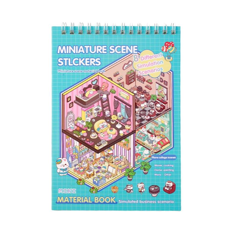 

3D Sticker Scenes For Kids, Create Your Own Scene Sticker Book, Cute Kawaii Mini 3D Scene Stickers