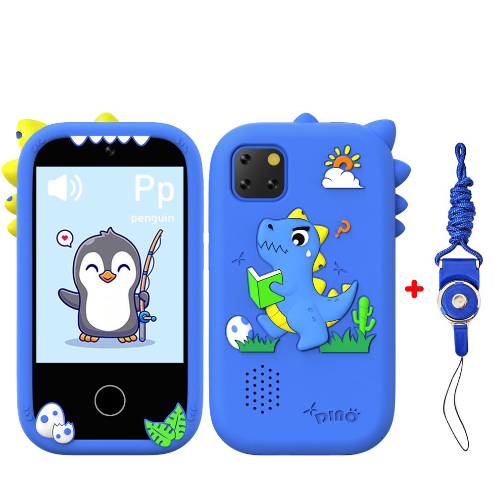 

New Upgrade Kid Smart Phone Toy Video Recording Music Player 18 Games Baby Mini Phone for Children Boys Girls Brithday Gifts синій