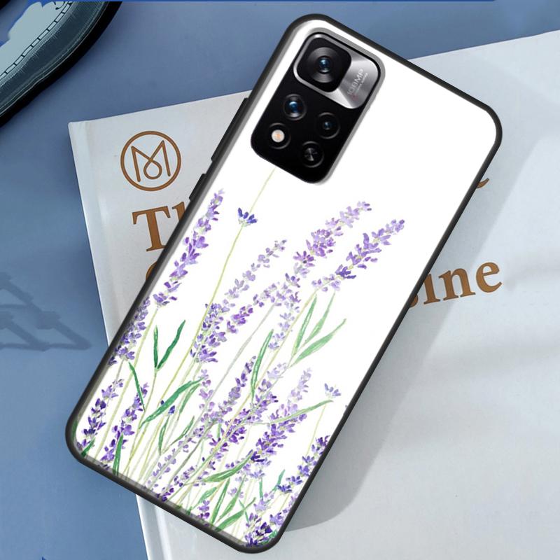 

Чехол с цветами лавандового цвета для Xiaomi Redmi Note 14 13 11 9 10 12 Pro 9S 10S 11S 12S Redmi 10C 12C 13C 14C Redmi Note 14 5G