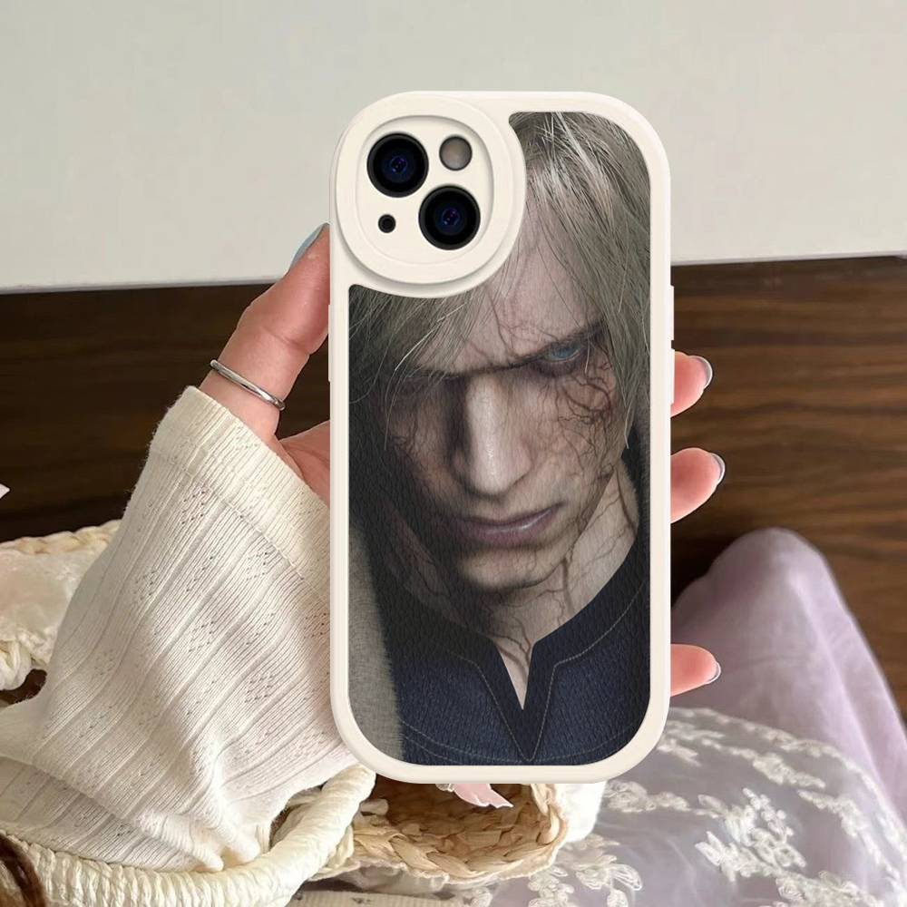 R-RESIDENT GAME E-EVILS Leather Phone Case For iPhone 16 15 14 13 12 11 Pro Max Plus Cover