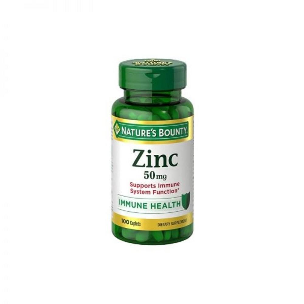 Nature's Voti Zinc 50mg Caplets Unscented 100 Tablets 2 Packs (2 pcs, 50 Tablets)