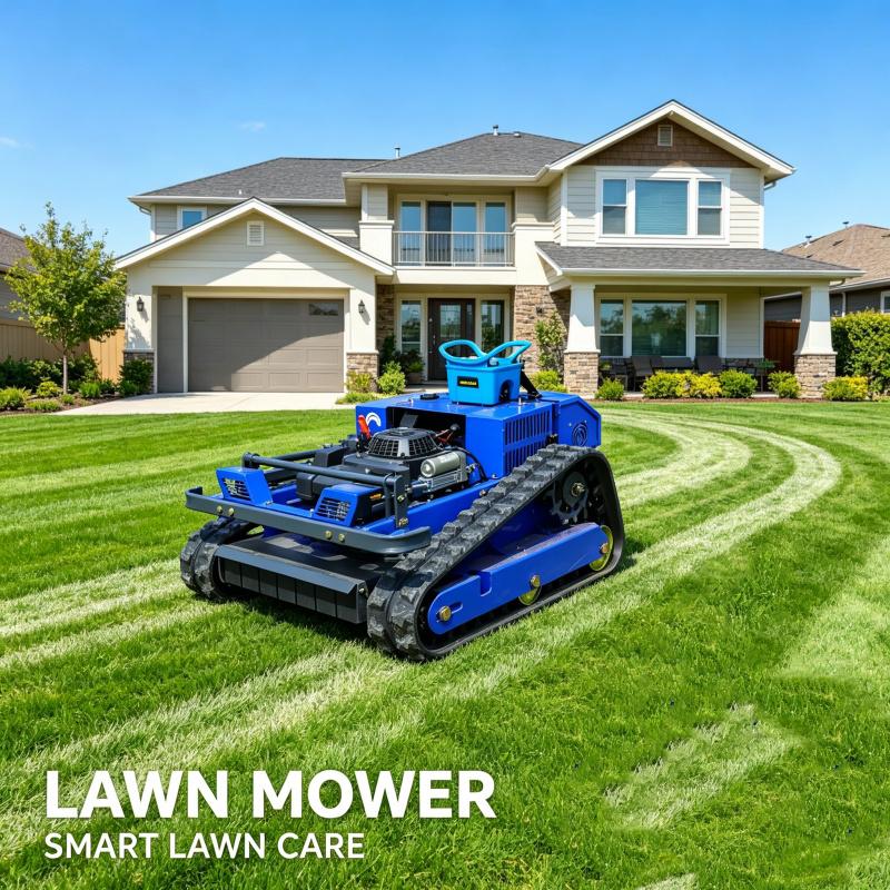 European Spot Height Adjustable RC Lawn Mower Robot Lawn Mower Crawler Mower EPA CE Remote Weeding Farm Manor Hillside Lawn Care