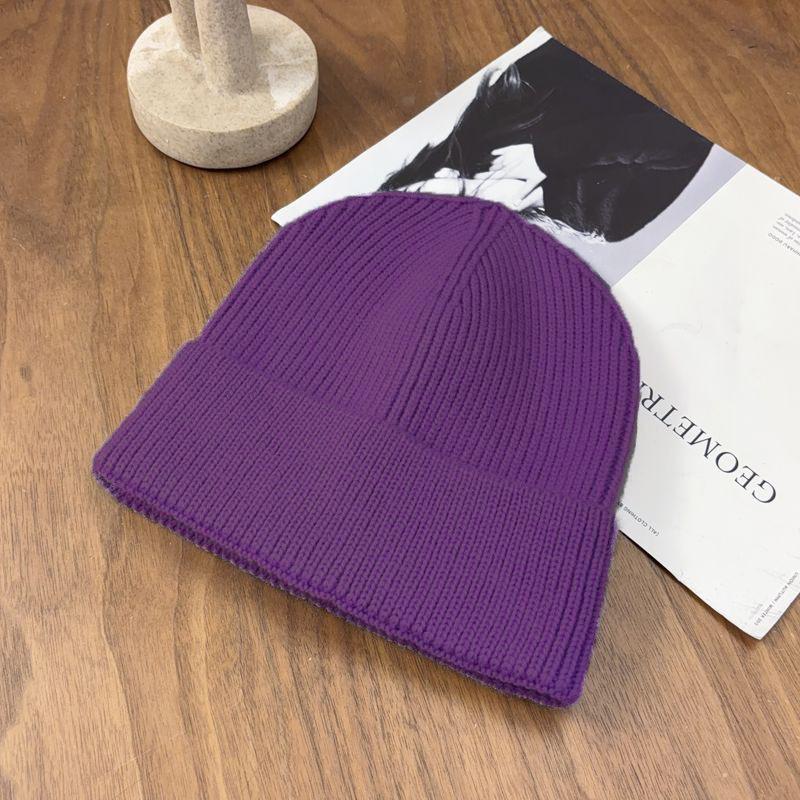 Knitted Hat, Can Add Logo Autumn and Winter Cashmere Warm and Cold Hat Men's and Women's Pullover Wool Hat Embroidery Cold Hat