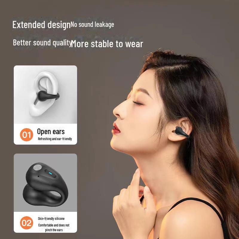 Universelt øreklemme Bluetooth-headset for Huawei, Apple, vivo, Xiaomi, Oppo, Android-nettbrett - Konduksjonsteknologi