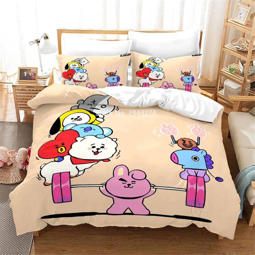 Lovely Cartoon Series Design Comfortable Duvet Quilt Cover Pillowcase Bedding Set Boys Bedroom Decoration Home Textile