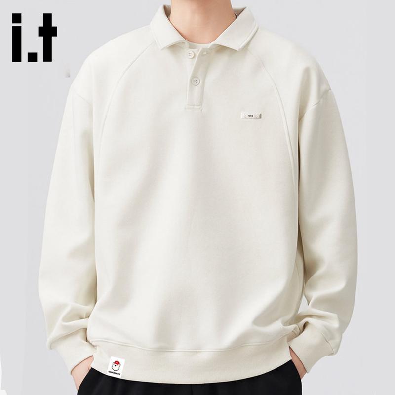Men's American Style Retro Polo Sweatshirt