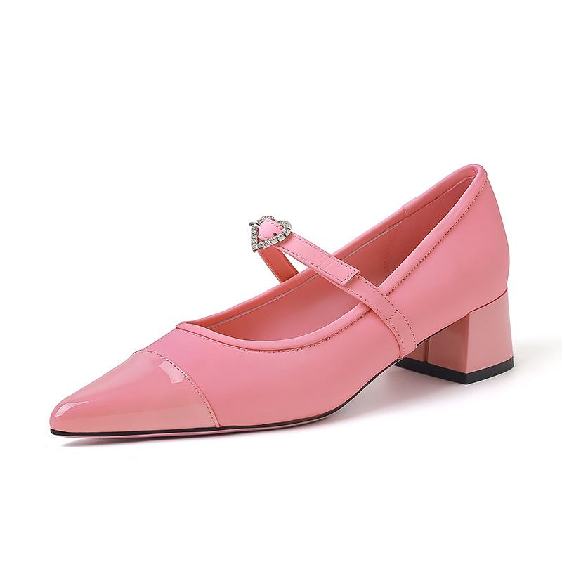 

Женские туфли на высоком каблуке 4 см, женские туфли на каблуке из натуральной кожи, модные, для отдыха, свадьбы, лаконичные туфли-лодочки для зрелых людей, размер 34-39 34